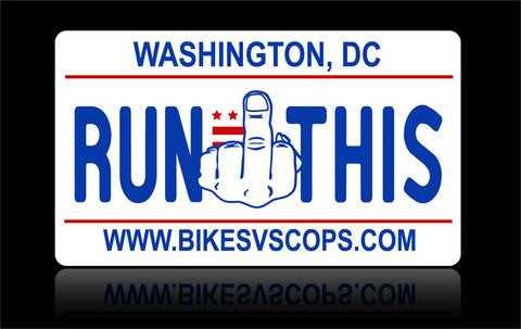 bikes vs cops, Bikes vs Cops License Plate: Washington