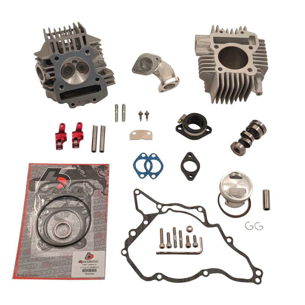 TB Parts, TB KLX110 143cc Bore Kit, Race Head V2, and Intake Kit – 02-09 Models