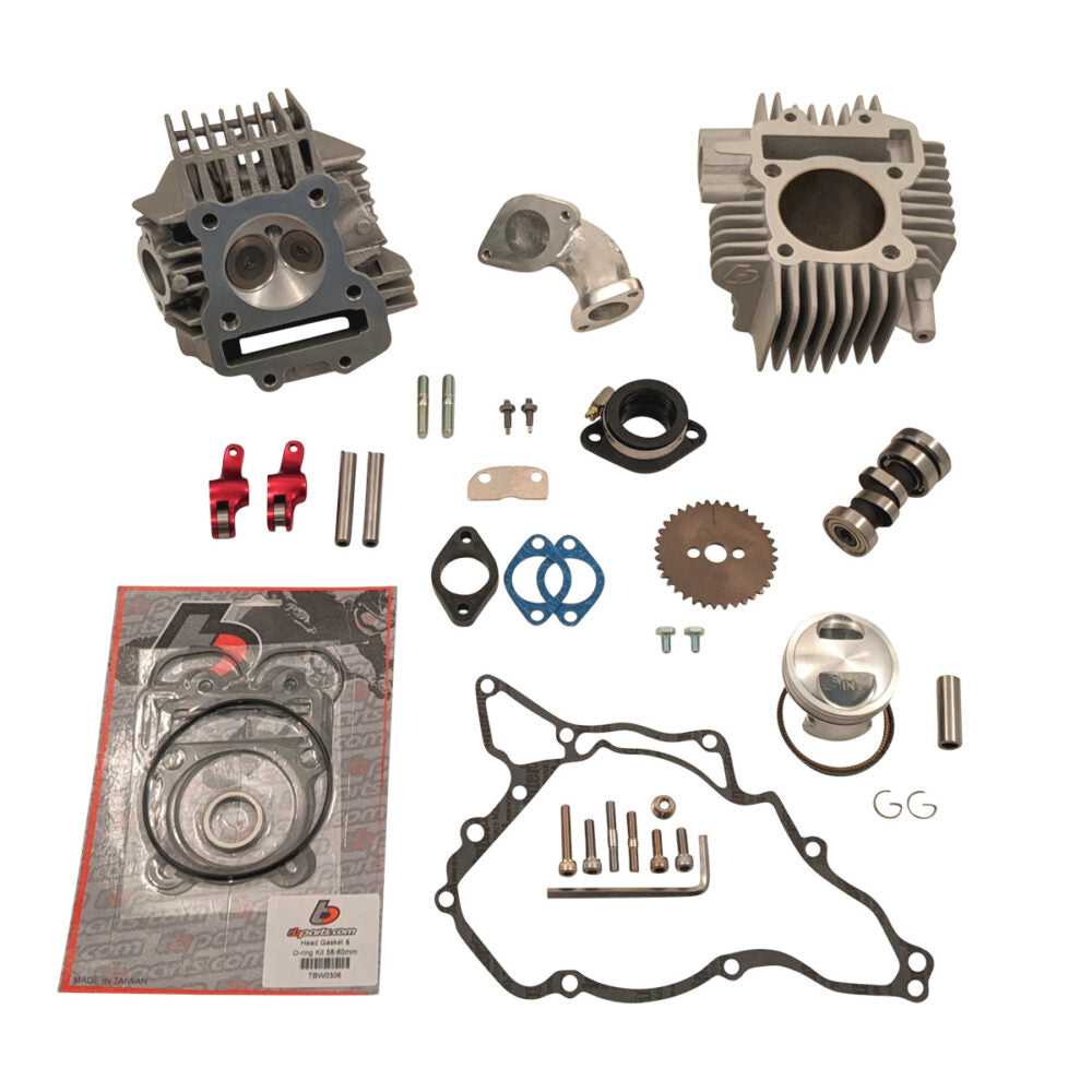 TB Parts, TB KLX110 143cc Bore Kit, Race Head V2, and Intake Kit – 10 & Up Models