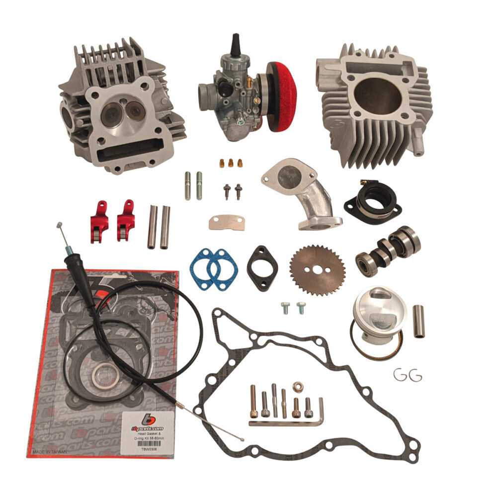 TB Parts, TB KLX110 143cc Bore Kit, Race Head V2, and VM26mm Carb Kit – 10 & Up Models