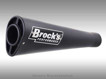 Brock's Performance, ZX-10R '08-'10 - Brock's Slip-On System Single Alien Head Black